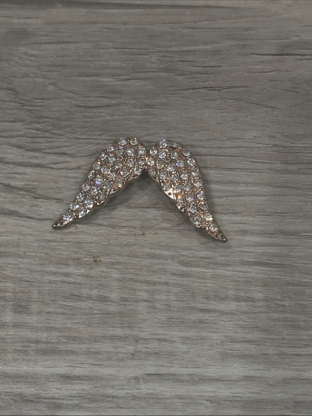 Victoria's Secret Crystal Angel Wing Brooch - Rose Gold Tone